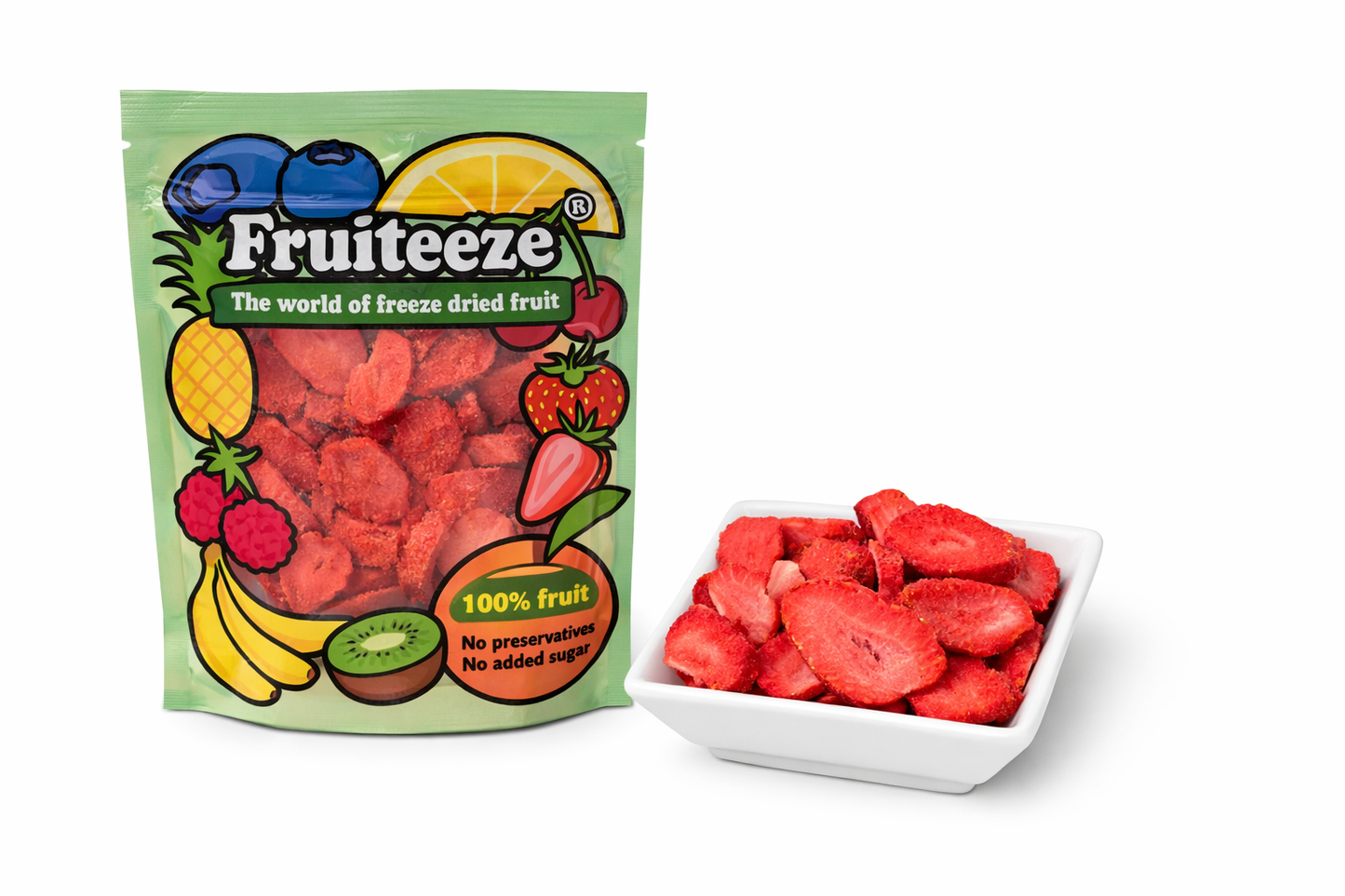 Freeze dried Strawberry slices Fruiteeze